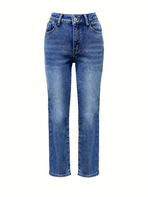 Straight Leg Jeans with Pockets 629e0c14-58ef-4fae-8aec-cc0b7e4a9676-Max Trendsi