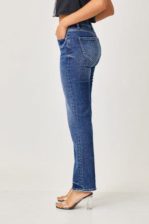 RISEN Mid Rise Slim Straight Jeans 62adb2a8-9137-4d36-a621-11b6b4429511-Max Trendsi