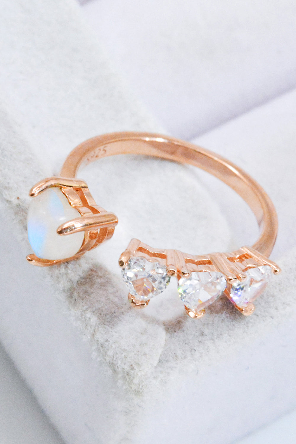 Natural Moonstone and Zircon Heart Open Ring 62e64ead1950482daddefb05cab2c5a5-Max Trendsi