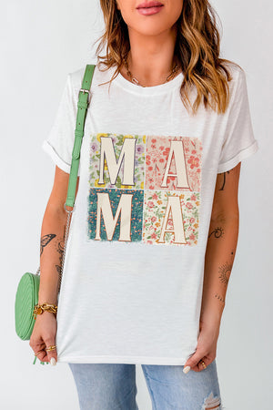 Glownestbest ® | MAMA Round Neck Short Sleeve T-Shirt 631bc099-b509-4e3d-b11e-d4b48a7ac1ba-Max Glownestbest