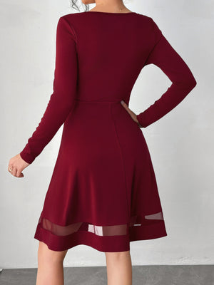 Square Neck Long Sleeve Mini Dress 633de6dc-b2c9-49f3-ac96-ccf9a0906cd0-Max Glownestbest
