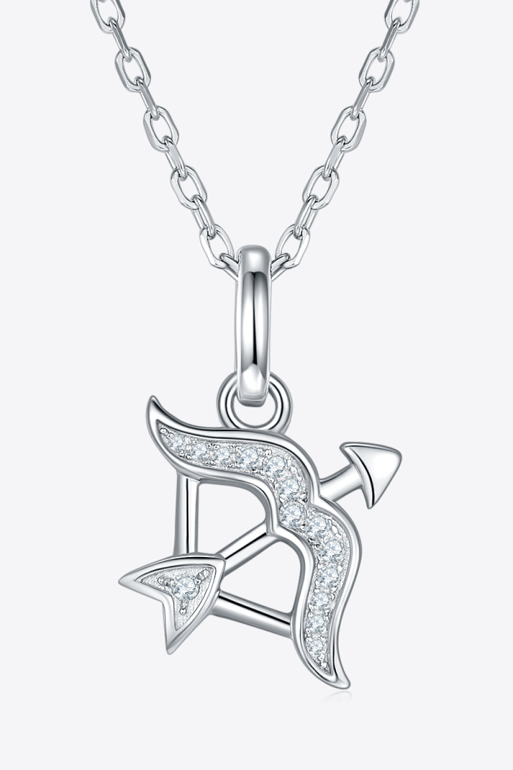 Moissanite Constellation Pendant Necklace Sagittarius One Size 63999ee280824791a17324e9d11ac22c-Max Trendsi