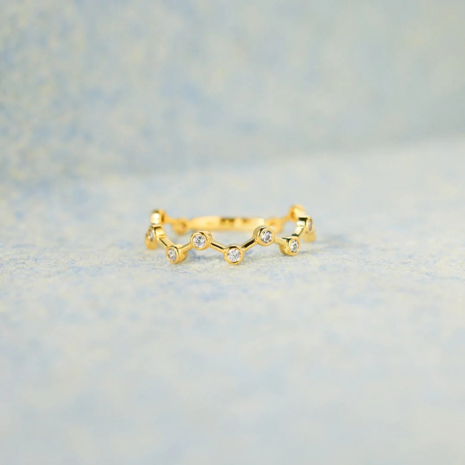 18K Gold-Plated 925 Sterling Silver Zircon Ring 63ffa290-4e97-4478-9916-d13fb6202ac8-Max Trendsi