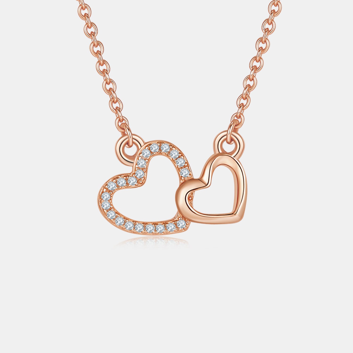 Moissanite 925 Sterling Silver Heart Necklace 64323e27-5395-429c-9c08-4c53ef04847a-Max Trendsi