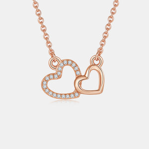 Moissanite 925 Sterling Silver Heart Necklace 64323e27-5395-429c-9c08-4c53ef04847a-Max Trendsi