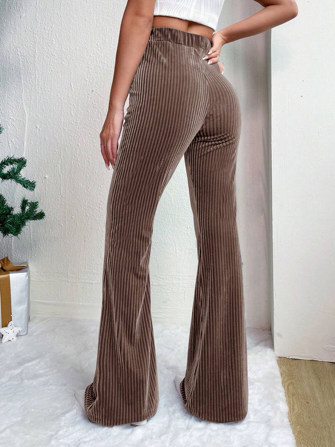 High Waist Flare Pants 66933cc8-450e-4d31-9159-a08f0d7a354f-Max Trendsi