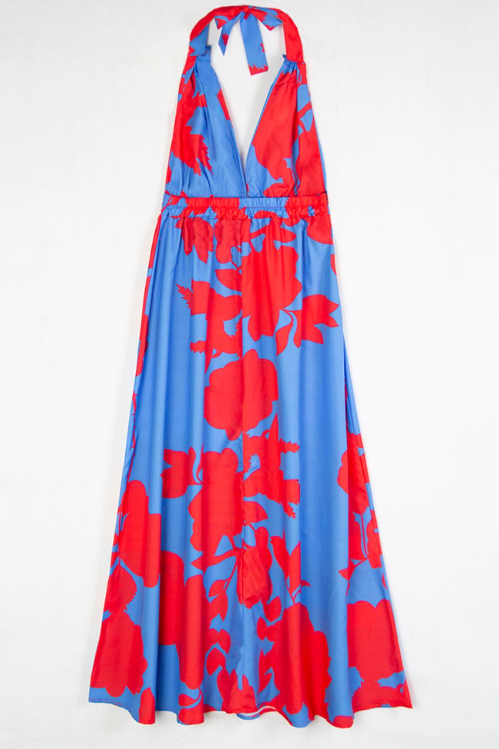 Contrast Halter Neck Maxi Dress 67ef692c74154777a4e8b79566e5eb01-Max Glownestbest