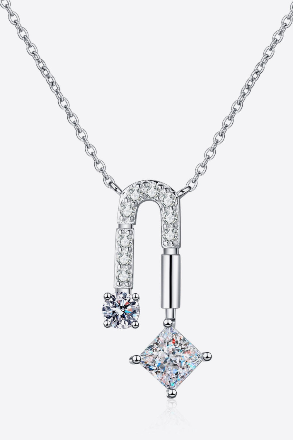 1.3 Carat Moissanite 925 Sterling Silver Necklace Silver One Size 684a004832b94e948210dec559dc6d3a-Max Trendsi