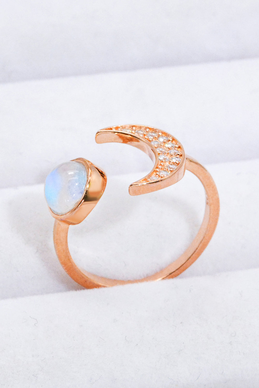 Natural Moonstone and Zircon Sun & Moon Open Ring 685d7543a7e645558b5c2dfab2b939ed-Max Glownestbest