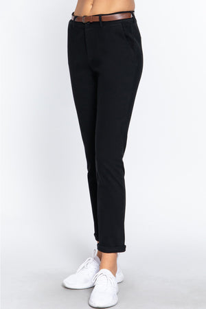 ACTIVE BASIC Cotton-Span Twill Straight Pants 6953e1ed-5112-4d22-911a-f6db7f024a3c-Max Trendsi