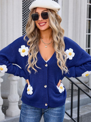 Glownestbest® | Crochet Flower Button Up Cardigan 699807ca-1bd5-4ed2-a3e4-63afdfd8a498-Max Glownestbest