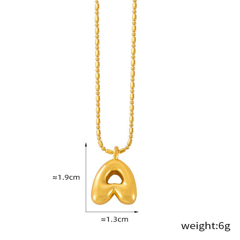 18K gold simple and elegant 26 letters design light luxury style necklace 6a28f167-b508-4c81-a1e1-886da50ee1c7 Artshiney