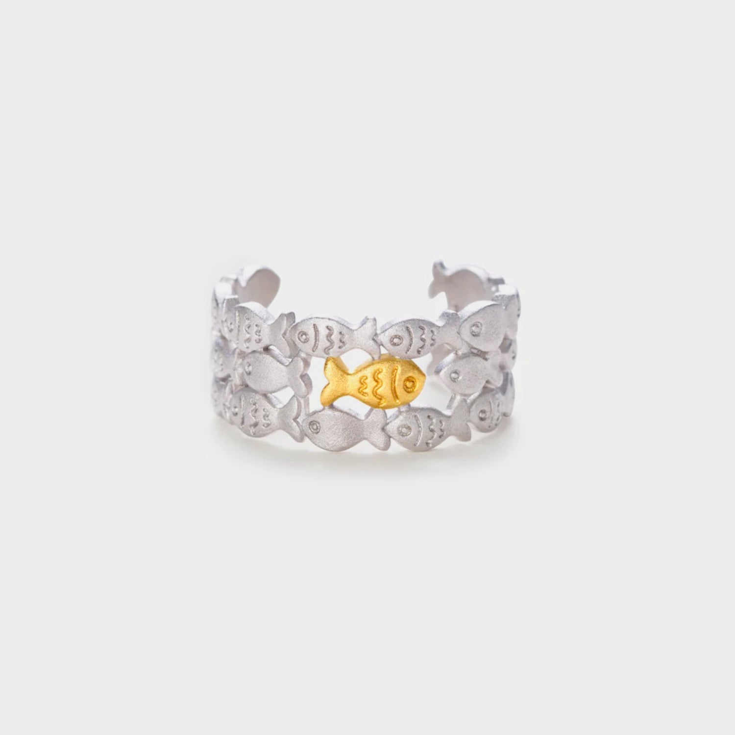 925 Sterling Silver Fish Open Ring Style A 7 6a2c1edd-e03b-434f-a3fe-11c92c9a5231-Max Trendsi