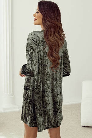 Notched Long Sleeve Mini Dress with Pockets 6a6c4c5e-19e1-49e8-bd49-8662e20598da-Max Glownestbest