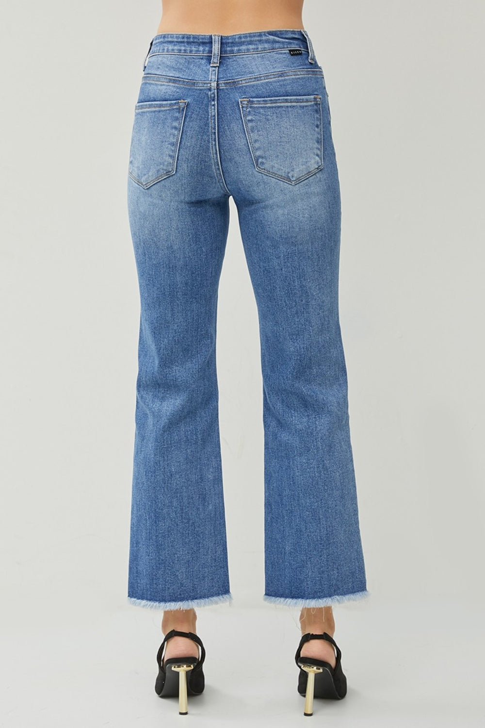 RISEN High Waist Raw Hem Slit Straight Jeans 6a7298d4-337f-426c-a9be-3bf230a07085-Max Trendsi