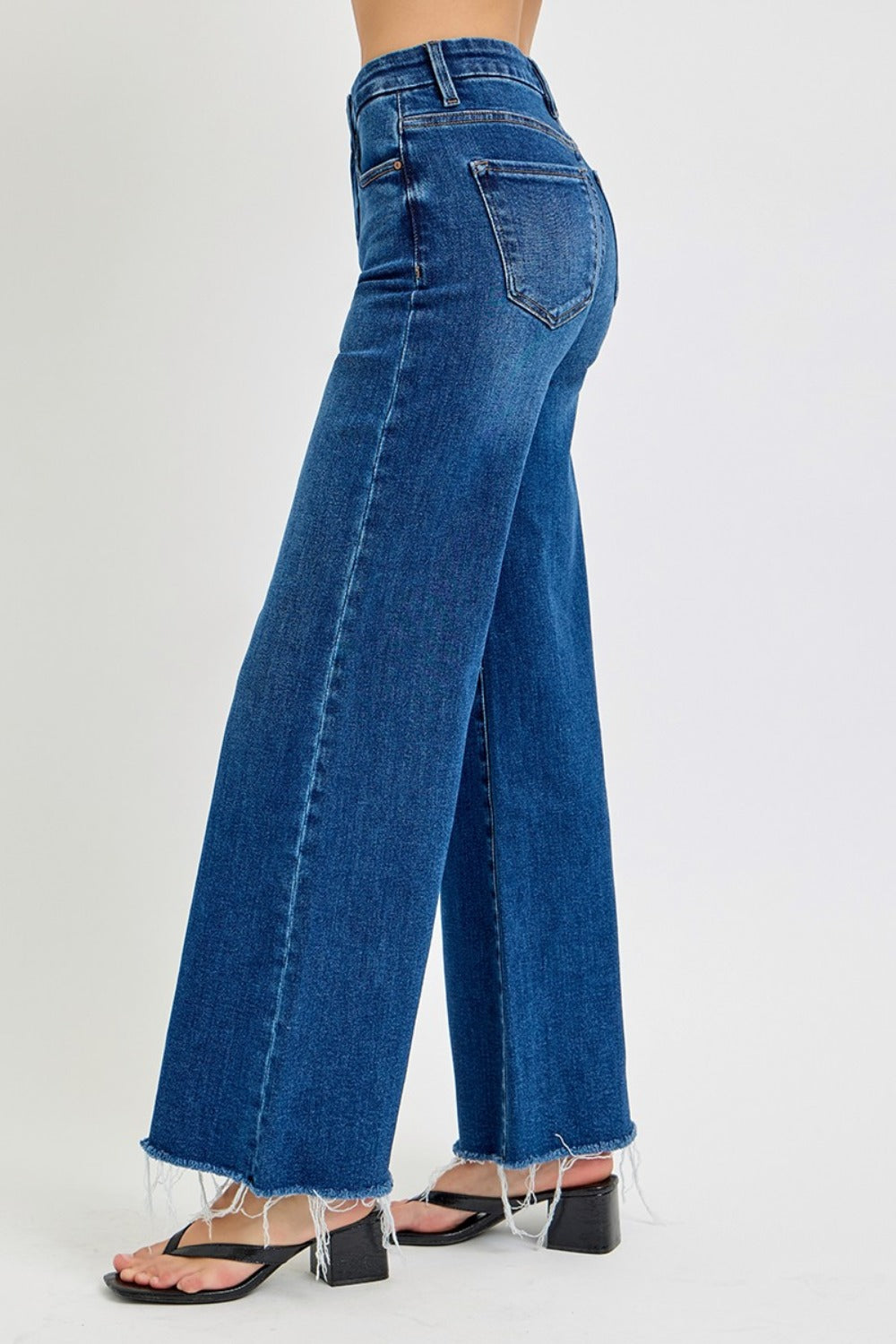 RISEN Tummy Control High Rise Wide Leg Jeans 6aa0728e-68ae-4aeb-a4af-d47d547ce580-Max Trendsi
