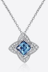 1 Carat Moissanite Floral Pendant Necklace Sky Blue One Size 6b265e6a85c94022a4543c04e4651442-Max Trendsi