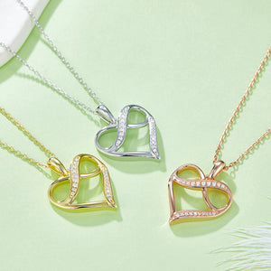 Moissanite 925 Sterling Silver Heart Necklace 6c9d805e-7f58-46a2-a867-56b4effdf884-Max Trendsi