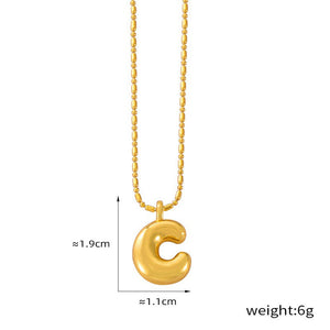 18K gold simple and elegant 26 letters design light luxury style necklace 6d9cad41-71fd-46e4-9708-de4936e3d021 Artshiney