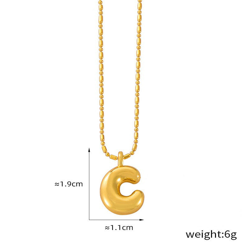 18K gold simple and elegant 26 letters design light luxury style necklace 6d9cad41-71fd-46e4-9708-de4936e3d021 Artshiney