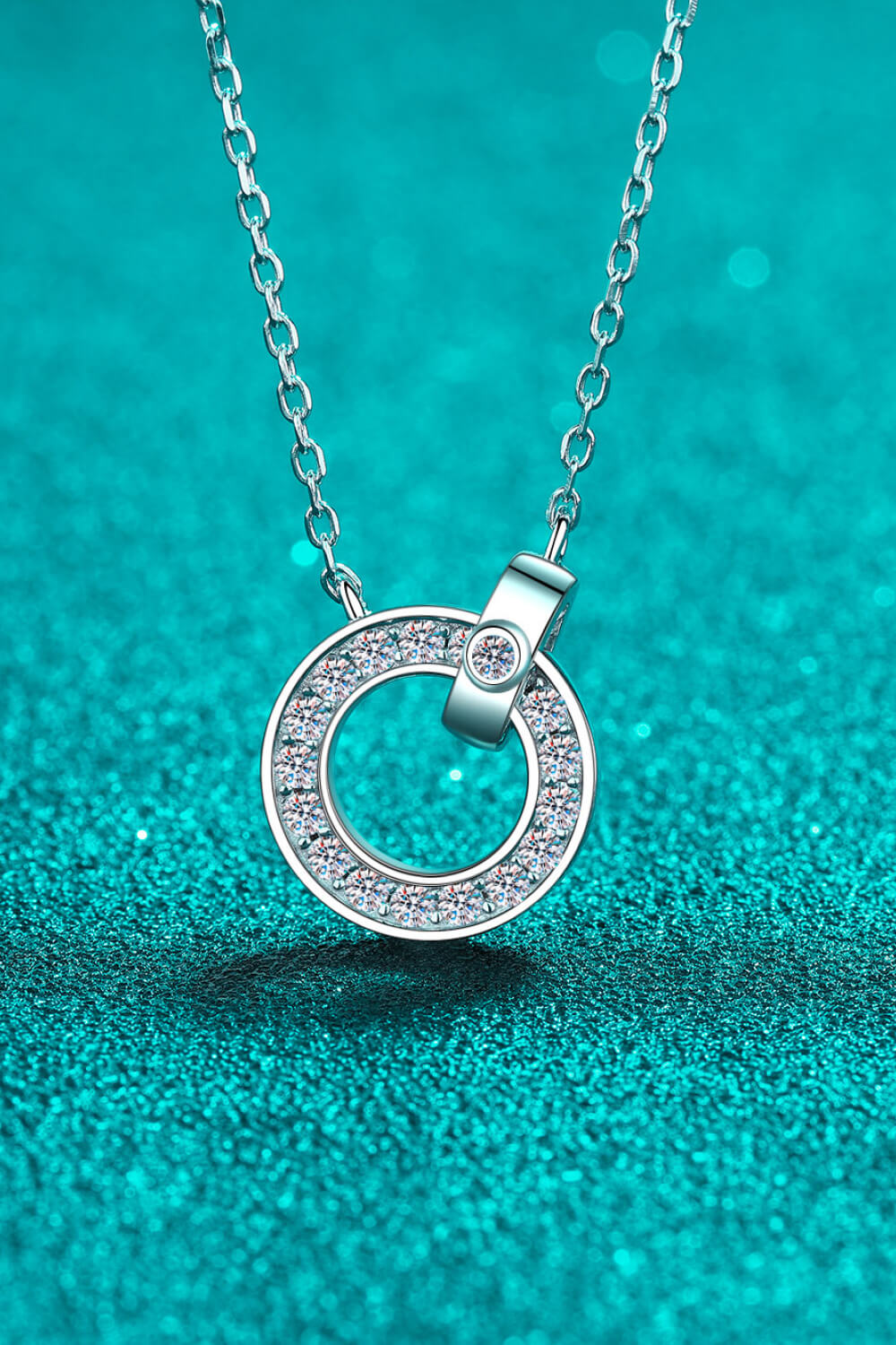 Moissanite Pendant Rhodium-Plated Necklace Silver One Size 6e44313f5ea14bc18efa144f6d0e2958-Max Trendsi