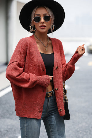 Button-Up Dropped Shoulder Cardigan 6effa124c2b340239390472ea4d7071b-Max Glownestbest