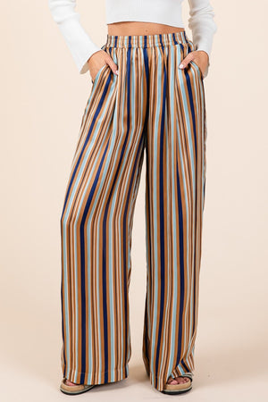Mittoshop Striped Satin Elastic Waist Wide Leg Pants 6f69256e-29cd-4da4-a12d-b23a65392f31-Max Trendsi