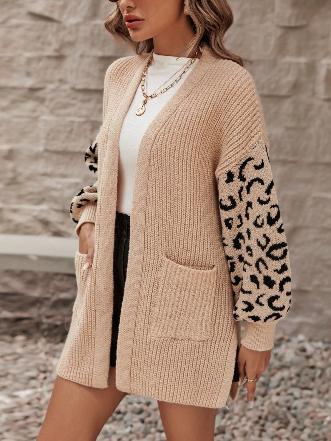 Pocketed Leopard Open Front Cardigan 6fc0c155-5452-4196-b005-5165c619fb01-Max Glownestbest