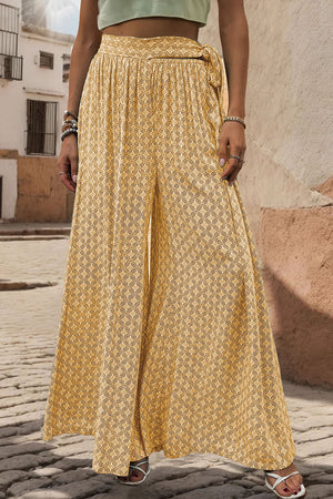 Perfee Printed Tied Wide Leg Pants 70081993-415f-47d8-9438-56bfe63681d2-Max Trendsi