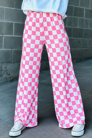 Checkered Wide Leg Pants 70bd86b4-9fce-4f56-9585-d30c6fb29049-Max Trendsi