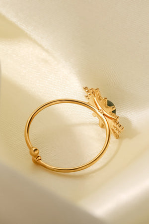 Natural Stone Sun Shape Open Ring 71297b1abe2b4d7ba3901f3a84ae1342-Max Trendsi