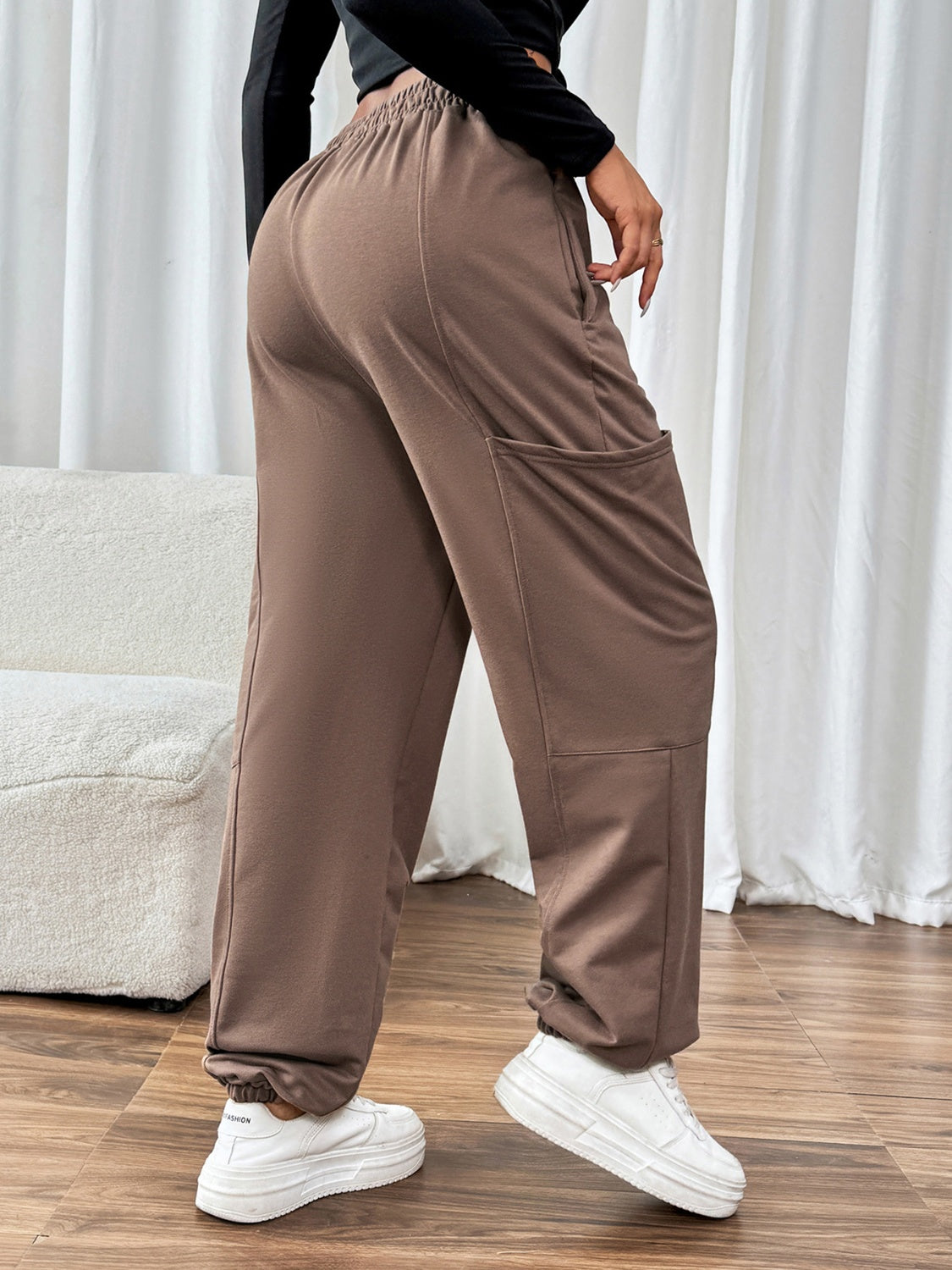 Perfee Tied Joggers with Pockets 71386016-1bb2-4748-95c5-0e75a76f0ebf-Max Trendsi