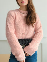 Cutout Knot Button Long Sleeve Cardigan Pale Blush One Size 71abfcda-5895-4993-bb64-98a56a8ae4d3-Max Glownestbest