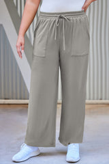 Plus Size Drawstring Straight Pants with Pockets Dark Gray 71b42f2e-d8fe-4216-a8c8-eb796897176d-Max Trendsi