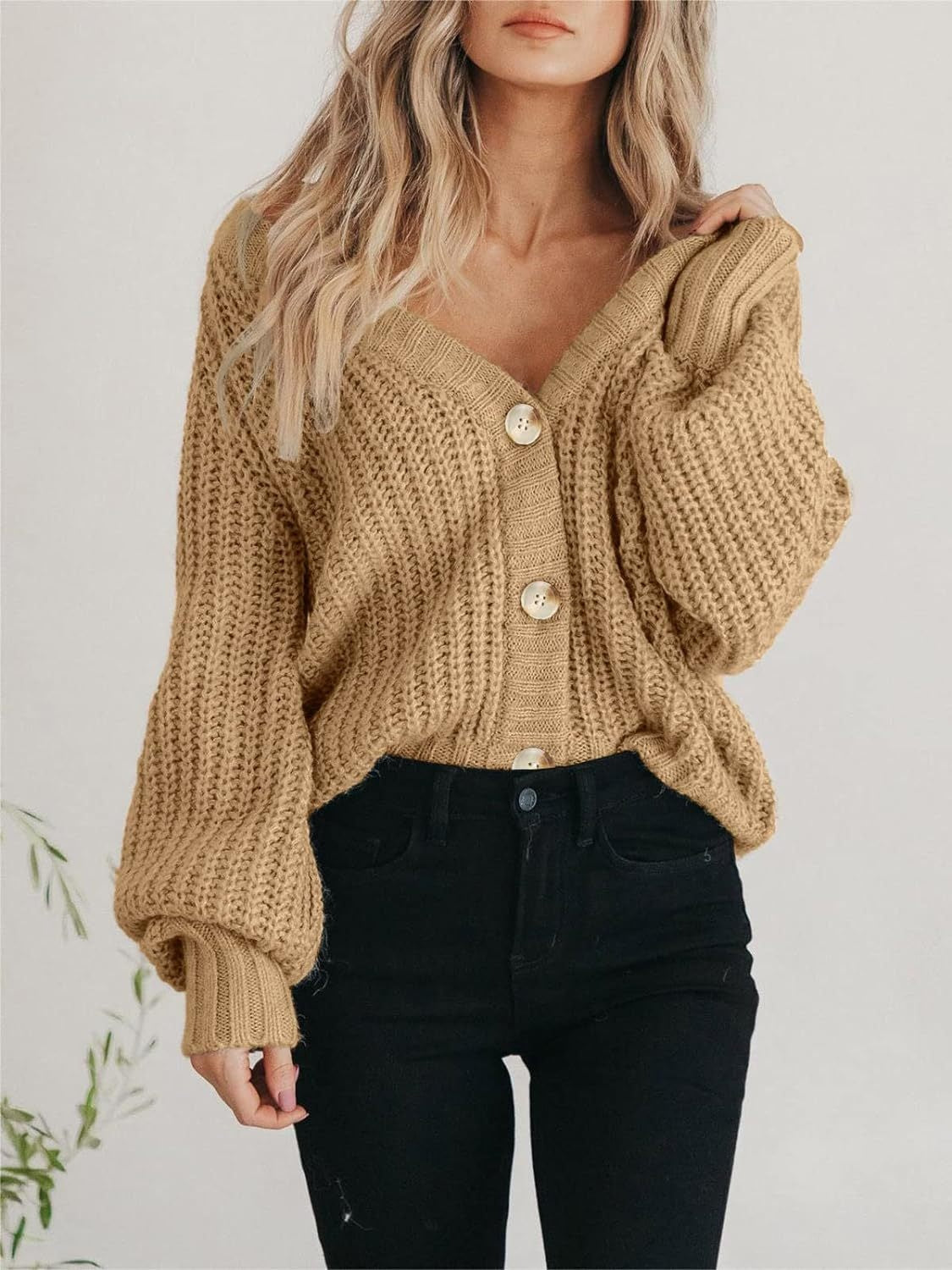 Glownestbest® | Button Up Long Sleeve Cardigan Camel 71da14db-96c6-4e70-85b2-0852d79d6fb8-Max Glownestbest