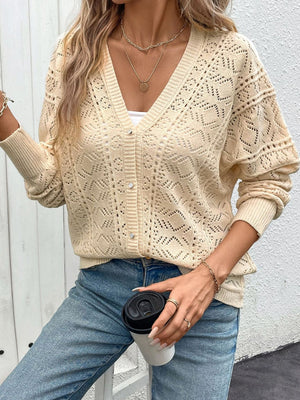 Perfee Openwork Button Up Long Sleeve Cardigan 72747de7-fcfd-4257-9ec3-e51a94a9d3bd-Max Glownestbest