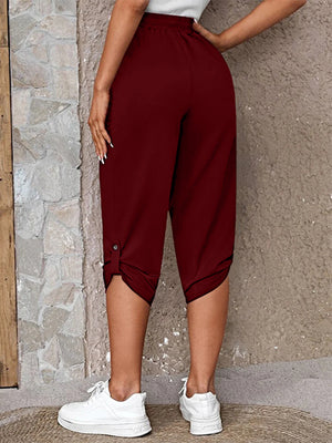 Full Size Roll-Tab Capris Pants 735008430aad44038a6f9a287a2c7383-Max Trendsi