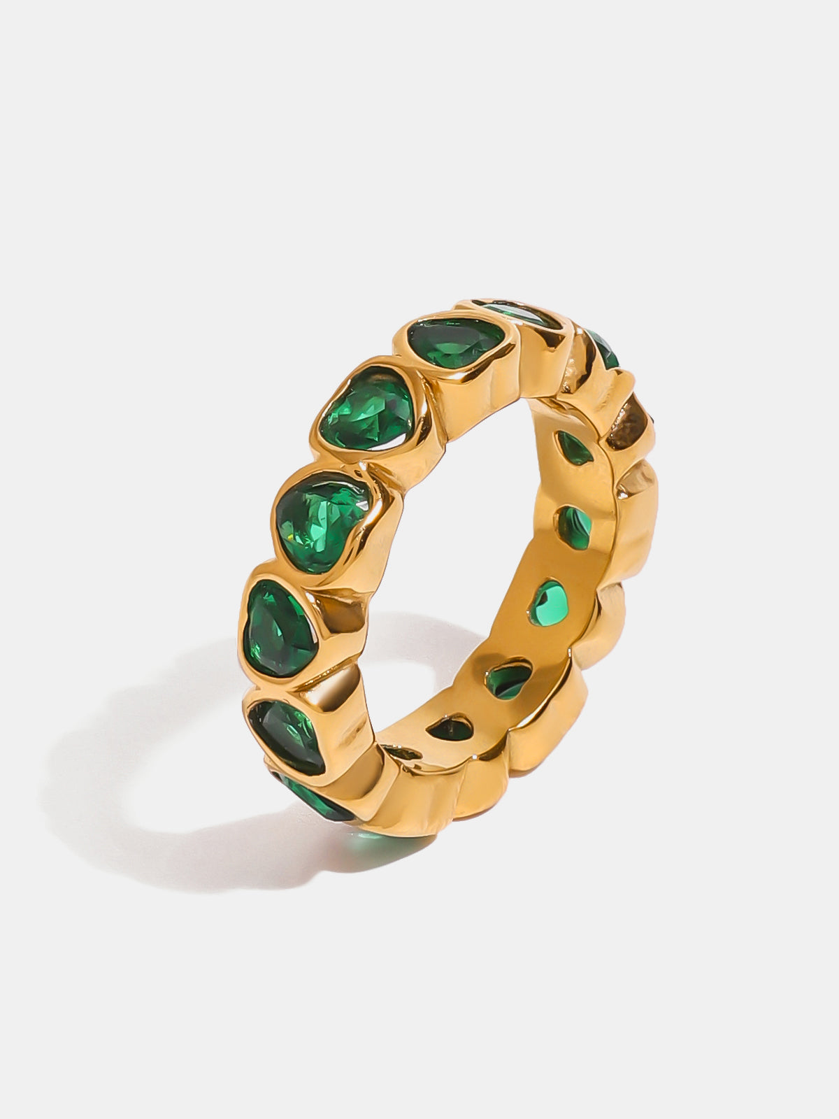 18K Gold-Plated Inlaid Zircon Ring Gold 7 74477590-50c1-4e66-98d4-c23db5d54c77-Max Trendsi