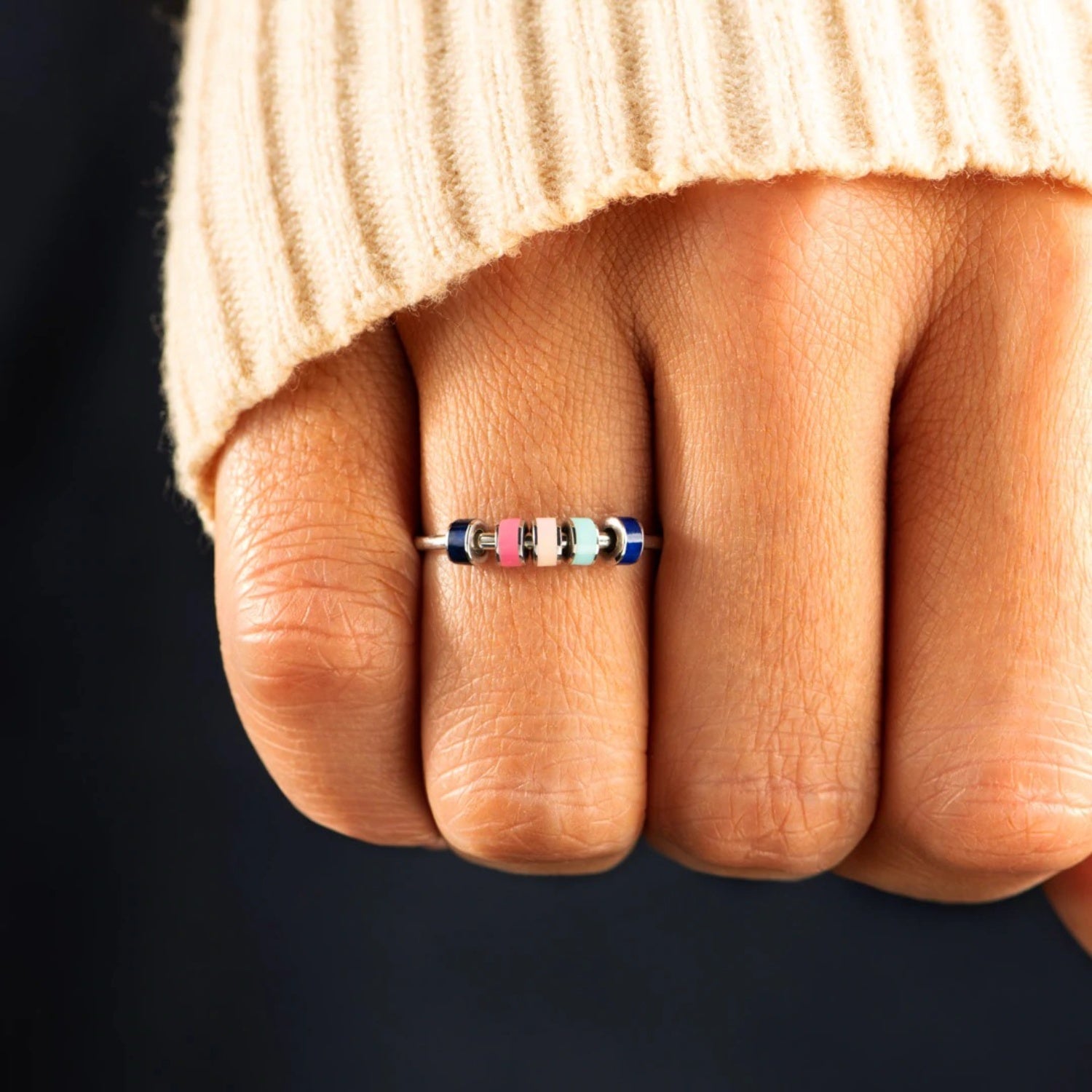 925 Sterling Silver Oil Drip Ring 74900e5d-a0d1-40e8-b6fe-5de856397076-Max Trendsi