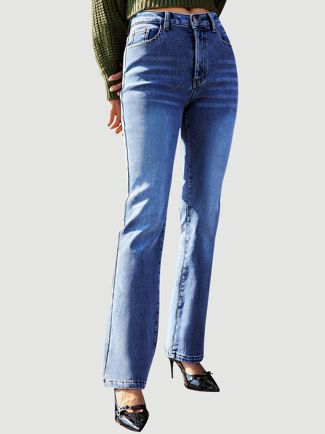 Straight Leg Jeans with Pockets Medium 749e1467-4ecc-455c-aedc-e3b4d62ba949-Max Trendsi