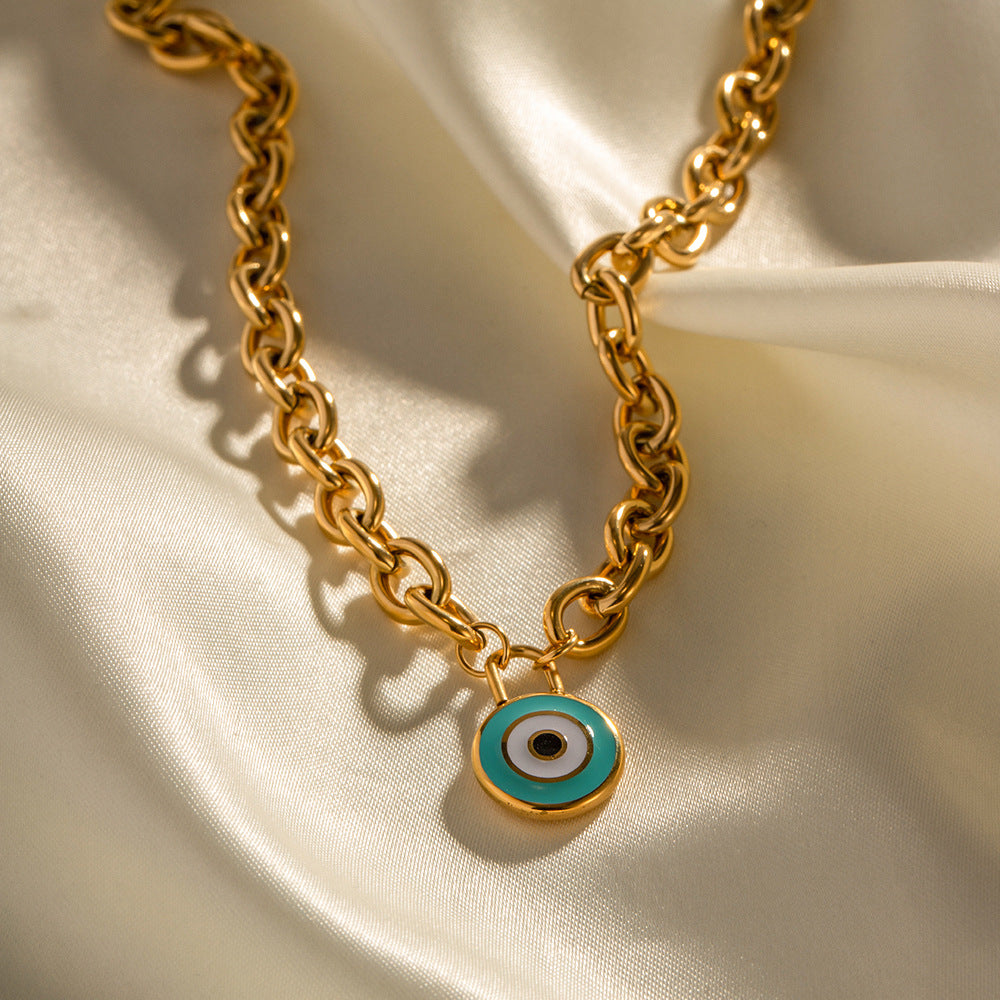 18K Gold Noble Atmosphere Concentric Circle Design Versatile Necklace 74d7c122-8e1a-496e-aa89-5712971bba5d Artshiney