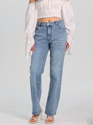 Straight Jeans with Pockets 7568a570-8161-4db1-b967-4c7d7bb3981c-Max Trendsi