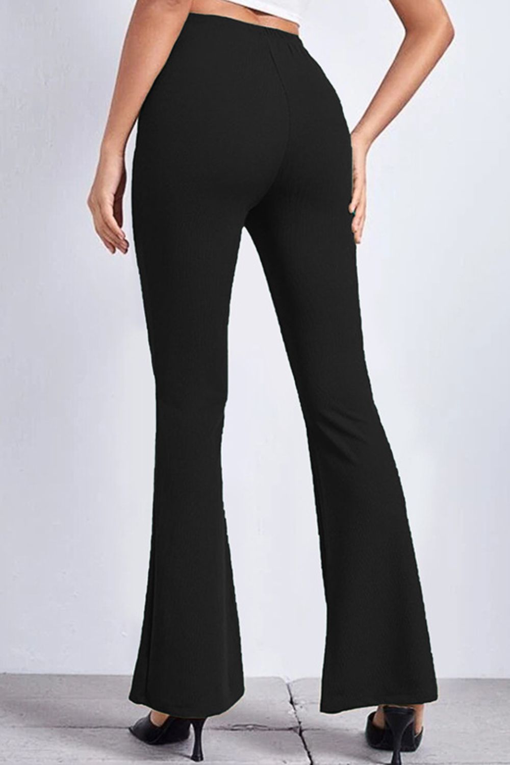 High Rise Flare Pants 7642b87e8a9242f58b36ba98c5bbcdae-Max Trendsi