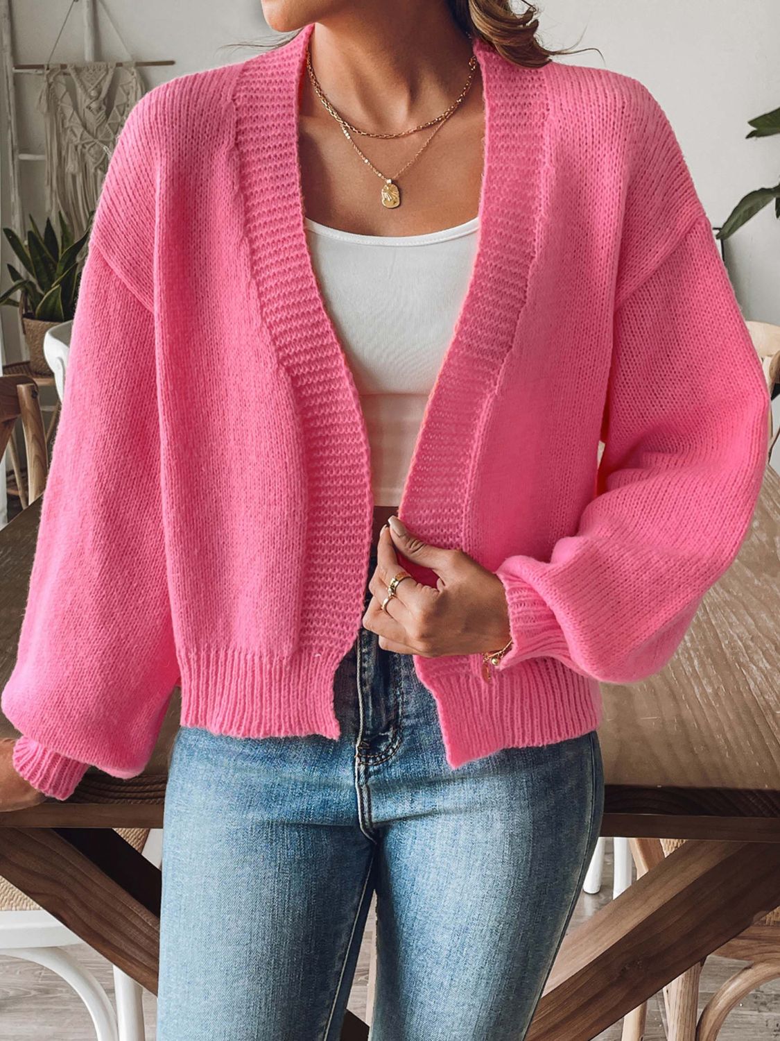 Open Front Long Sleeve Cardigan 766a4980-5be8-4cde-aa4c-649d11fc55e7-Max Glownestbest