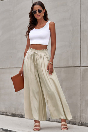 Drawstring Waist Wide Leg Pants 768e847961da45b385a18a9773d43083-Max Trendsi