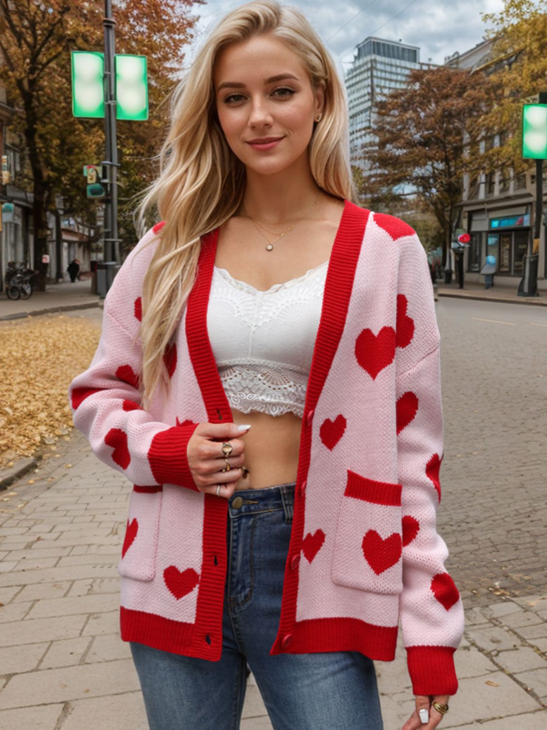 Heart Button Up Dropped Shoulder Long Sleeve Cardigan 76976c7b-852d-4c74-abb6-6c4057a8405d-Max Glownestbest