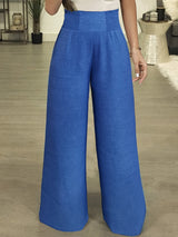 Plus Size High Waist Wide Leg Pants Royal Blue 76f3ec79-2093-4c88-9969-59bd581747db-Max Trendsi