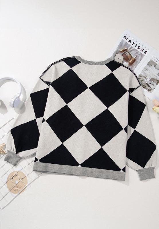 Color Block Button Down Long Sleeve Cardigan 7796a67c-ceee-460e-8f4d-2dc0d1e44d05-Max Glownestbest