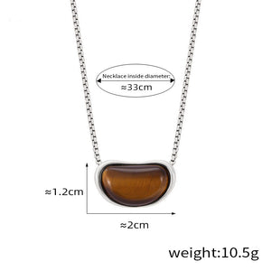 18K gold exquisite and noble geometric inlaid gemstone design simple style pendant necklace Silver 77b4a6a1-cb8f-4f79-a3e1-b2724f641541 Glownestbest