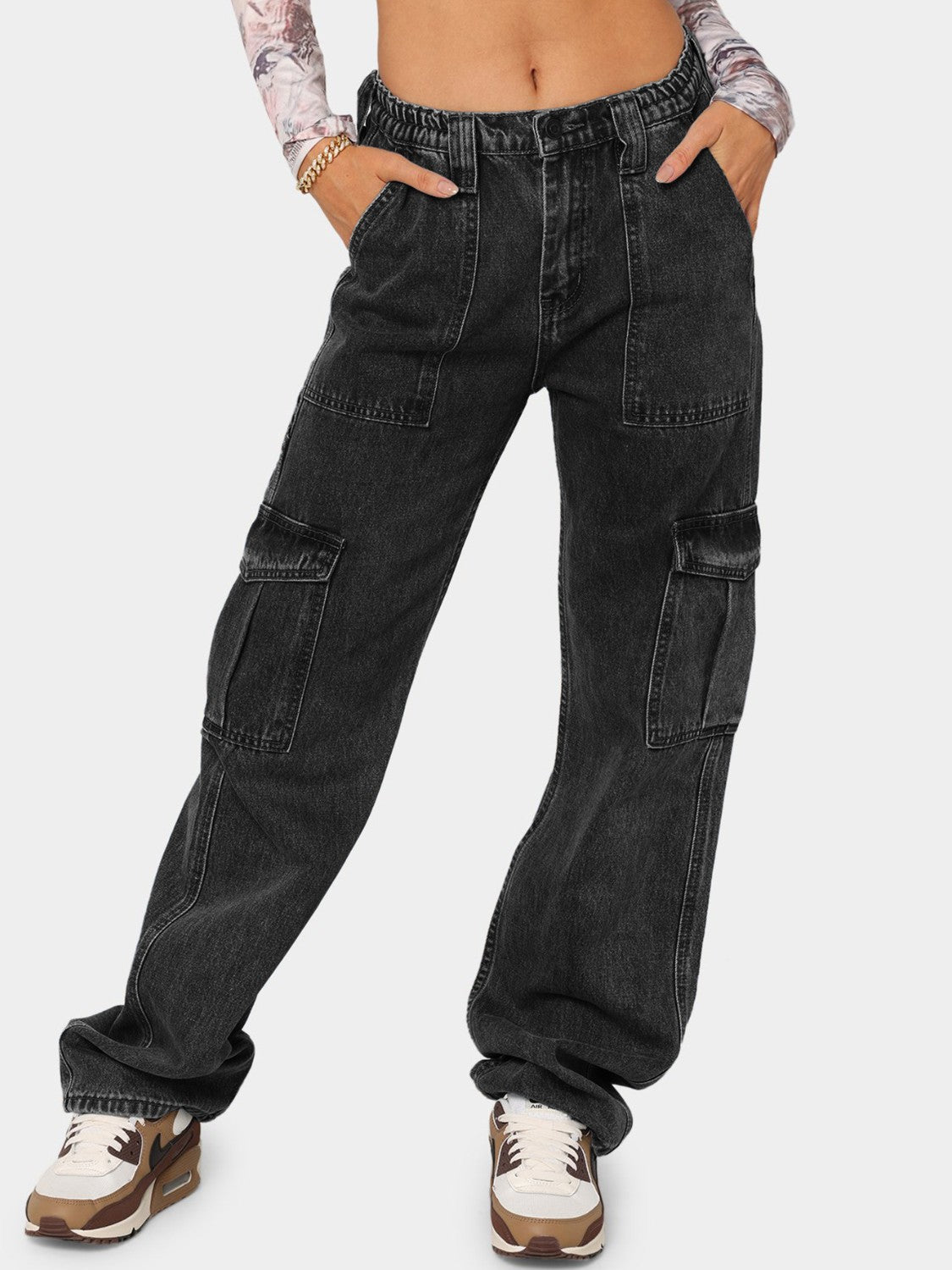 Straight Jeans with Pockets 77e6e8c687964d53b94f255948089f08-Max Trendsi